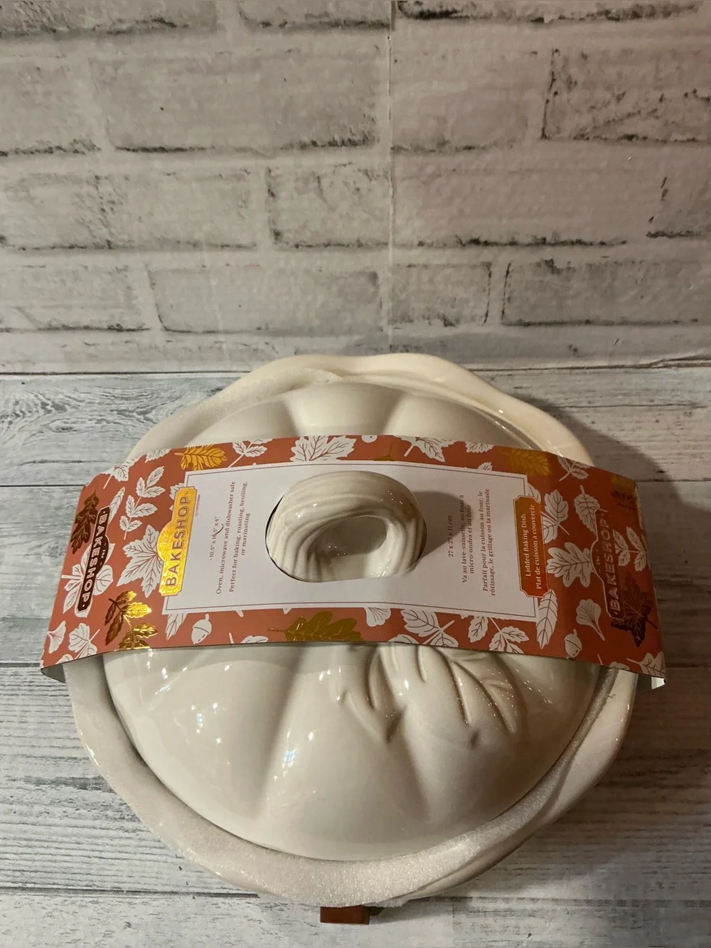 MASTERCLASS 10in pumpkin pie dish with trivet